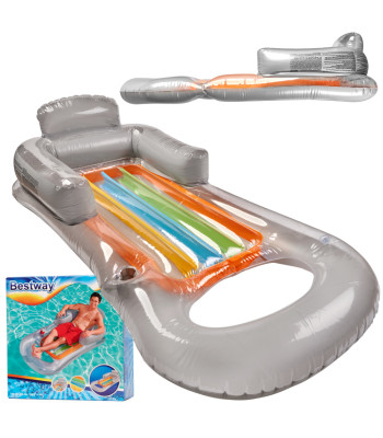 Bestway 43028 Piepūšamais Peldošais Krēsls Pelēks