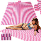 Pludmales paklājs pludmales piknika sega 200x200cm rozā