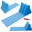Pludmales paklājiņš ar piepūšamu muguru zilā krāsā