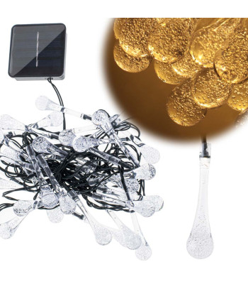 Solārās dārza lampiņas 6,5M 30LED silti baltas