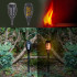 Dārza Saules Fāklu Lampas 12 LED 4 Gabali