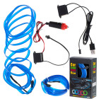 LED apgaismojums automašīnai USB 12V 3M zils