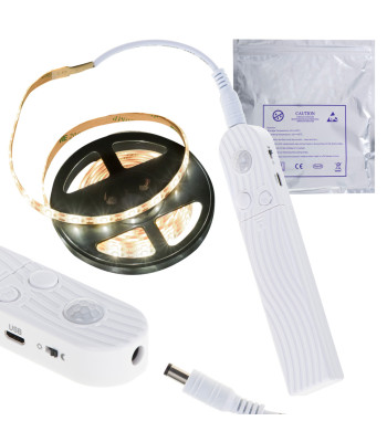 LED Lente ar Kustības Sensoru 2M Silti Balta