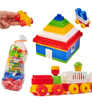 DIPLO konstrukcijas kluči 3D bērniem plastmasas 219 elementi