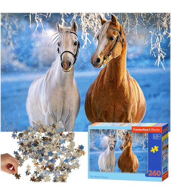Castorland Puzzle 260 Gabali - Ziemas Zirgi