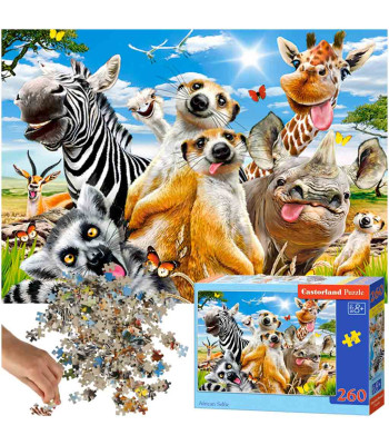 Castorland Puzzle 260 gab. Āfrikas pašportrets - Āfrikas dzīvnieki