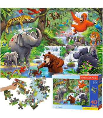 Castorland Puzzle 40 EL. Maxi Džungļu Dzīvnieki