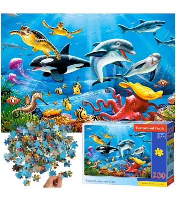 CASTORLAND PUZZLE 200 GABALI TROPISKAIS ZEMŪDENS PASAULES