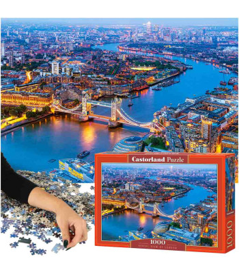 CASTORLAND PUZZLE 1000EL. AERIAL VIEW OF LONDON - SKATS NO PUTNA LIDOJUMA UZ LONDONU