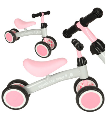Bērnu līdzsvara velosipēds ar četriem riteņiem, Trike Fix Tiny, pelēks