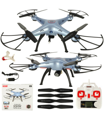 Dronis SYMA X5HW 2.4 GHz kamera Wi-Fi zils