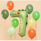Balons folijas cipars 7 - Krokodils, 56x85 cm