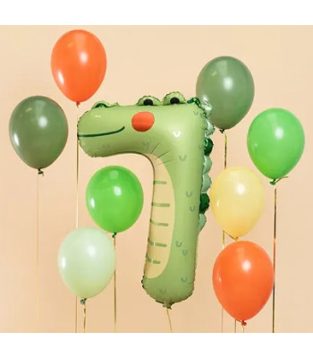 Balons folijas cipars 7 - Krokodils, 56x85 cm