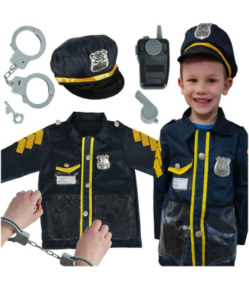 Karnevāla tērps policists ar piederumiem, 3-8 gadi