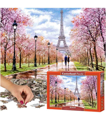 CASTORLAND PUZZLE 1000EL. Romantiska pastaiga Parīzē