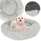 Suņu gultas spilvens plīša dīvāna paklājiņš 60 cm pelēks