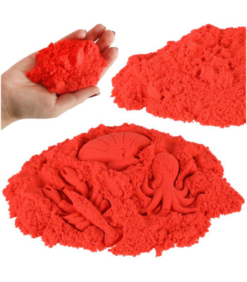 Kinētiskās smiltis 1 kg sarkanā maisiņā