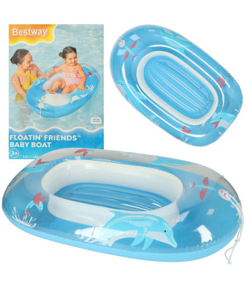 Bestway 34037 uzpūšamais matracis laiva zilā krāsā