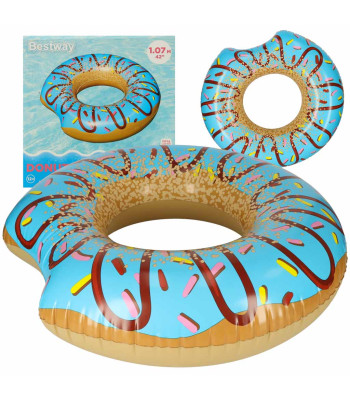 BESTWAY 36118 Peldēšanas gredzens Donut 107 cm zils