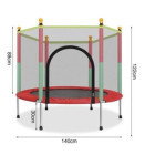 Bērnu dārza batuts ar tīklu, 140 cm, 55 collas, sarkans