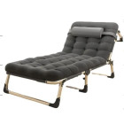 Tūristu saliekamā gulta 198 cm, tumši pelēka