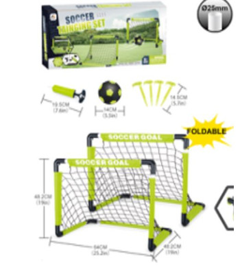 Futbola vārtu komplekts X2 (bumba, pumpis)
