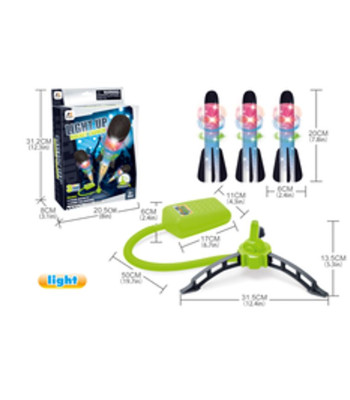 Rotaļu Raķešu Palaišanas Iekārta Power Launcher Rocket LED X3