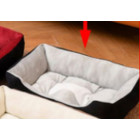 Suņu gulta 60x45x15cm balta un melna