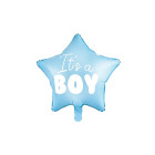 Balonu folija Zvaigzne - "It's a boy" 48cm, gaiši zila