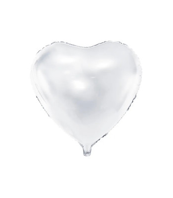 Balons Folija Sirds 45cm, Balts Krāsa
