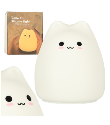 Silicone Night Lamp White Cat