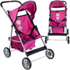 Ratiņi lellēm ar jumtiņu Little Princess Rose