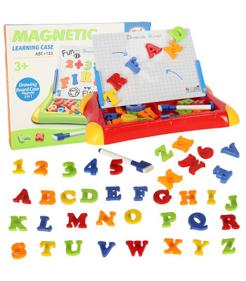 Magnetiskā tāfele ciparu un burtu mācībām sarkanā