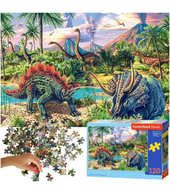 CASTORLAND PUZZLE 120EL. DINOSAURU VULKĀNI
