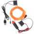 LED apgaismojums automašīnai USB 12V lente 3M oranža