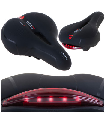 L-BRNO velosipēda sēdeklis sporta ērtībai ar elastīgu putu un LED gaismu