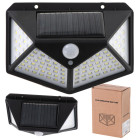 100 LED āra apgaismojums ar saules bateriju un kustības sensoru
