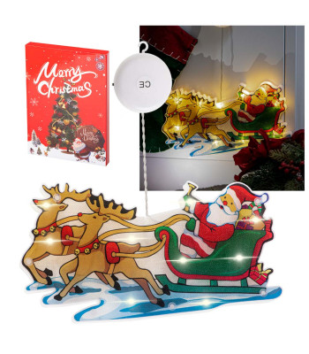 Ziemassvētku LED gaismas dekors ar Ziemassvētku vecīti