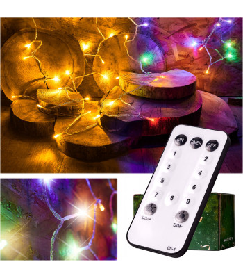 LED gaismas virtene 10M 100LED ar tālvadības pulti