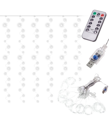 LED Aizkars 300 LED, Auksti Balts
