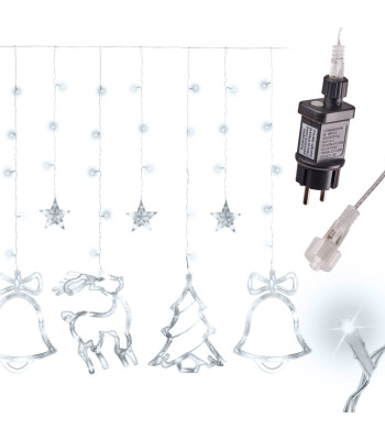 Lampas LED Aizkars Brieži 2,5M 138LED Auksti Balts