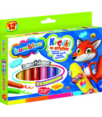 Bambino krītiņi 12 krāsas
