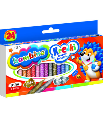Krītiņi Bambino, 24 krāsas