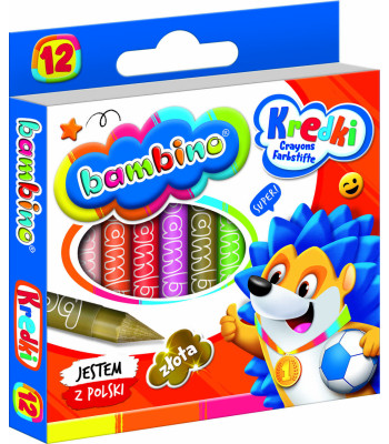Krītiņi Bambino, 12 krāsas