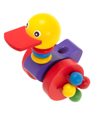 Koka rotaļlieta bērniem - Pīle uz kociņa