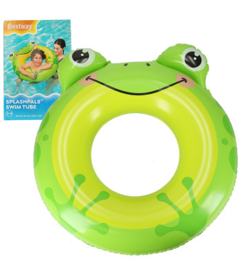 BESTWAY 36351 Peldēšanas aplis piepūšams vardes dizains bērniem 3-6 gadi 60 kg