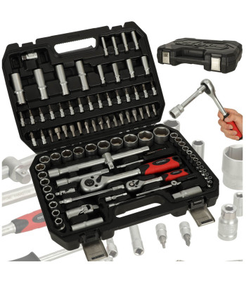 Ligzdu atslēgu komplekts 1/2'' un 1/4'' - 94 elementi