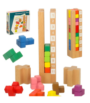 Koka izglītojošs Montessori puzlis