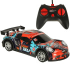 Zils-sarkans RC sporta auto