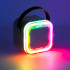 Karaoke komplekts ar 2 mikrofoniem un pārnēsājamu Bluetooth skaļruni USB LED rozā